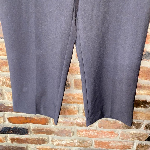 Nicole Miller Brown Wide Leg Cropped Flat Front Dress Pants Women's Size 12 - Picture 3 of 5